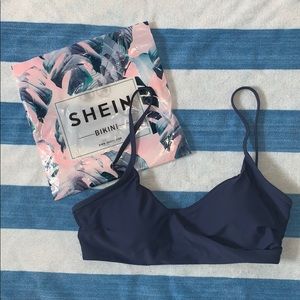 SHEIN navy bikini top